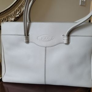 Tod's Mocassino Media Bag, light grey